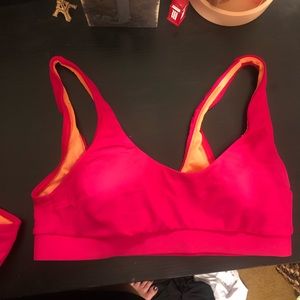 Hollister bikini set pink/orange reversible size M